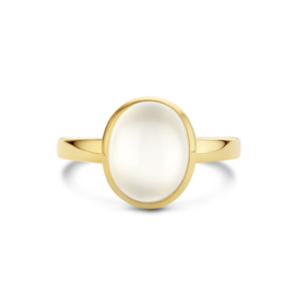 Geelgouden Dames Ring 3,25 ct Cabochon Geslepen Maansteen