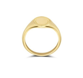 14 Karaat Gouden Dames Zegelring Graveer Ring Ovaal
