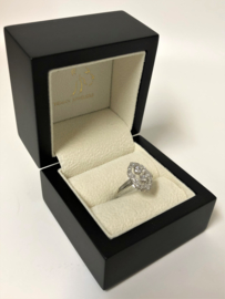 Antiek 14 K Gouden Toi et Moi Markies Ring - 0.60 ct Briljant Geslepen Diamant