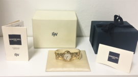 18 K Massief Gouden Raymond Weil Parsifal Diamond- Dames Polshorloge Incl Toebehoren