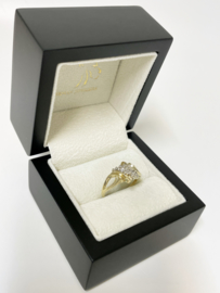 14 K Gouden Fantasie Slag Ring Briljant Geslepen Diamant