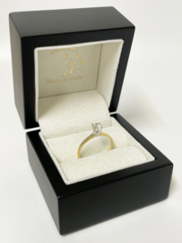 18 K Gouden Solitair Ring 0.45 crt Briljantgeslepen Diamant G/IF