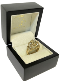 9 Karaat Fantasie Ring Heldere Briljant Geslepen Zirkonia - 10,3 g