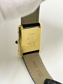 Must de Cartier Tank Large Onyx Dial Pin Buckle - 2 Jaar Cartier Garantie