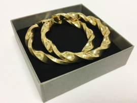 Grote 14 K Gouden Versace Wokkel Creolen - 6,5 cm