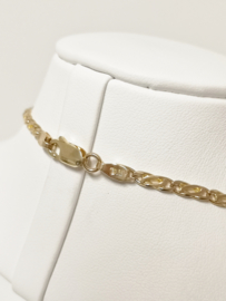 14 K Gouden Valkoog Schakel Ketting - 52 cm / 12,4 g