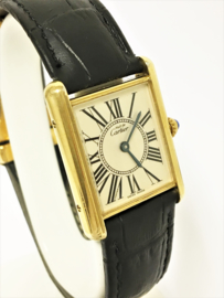 Cartier  Vermeil Tank Quartz Inclusief Doos en Certificaat  - Dames Polshorloge