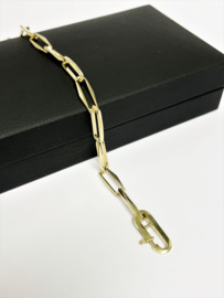 14 K Gouden Closed Forever Schakel Armband - 21 cm / 8,7 g