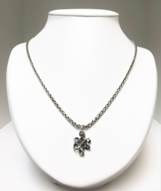 Buddha to Buddha Zilveren Collier George XS 50 cm - Hanger Endless Knot