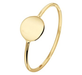 14 K Gouden Graveer Ring Rondje - 7 mm
