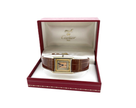 Must de Cartier Tank Rectangle Trinity Dial Large Quartz  - 2 Jaar Garantie