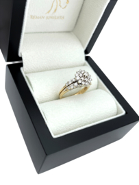 18 Karaat Bicolor Gouden Diamanten Ring 0.65 ct Briljant Geslepen Diamant