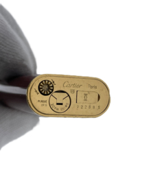 Must de Cartier Briquet Laque de Chine 3 Anneaux (Trinity) Bordeaux - Gas Aansteker