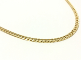 14 K Massief Gouden Gourmet Schakel Ketting - 55,5 cm / 18,55 g