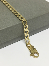 14 K Massief Gouden Gourmet Schakel Armband - 21,5 cm / 11,75 g