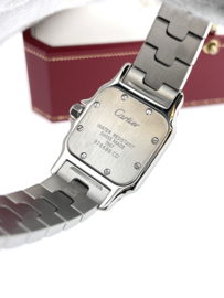 Santos de Cartier Galbee Lady 1567  Staal/Goud Curved Case Full Set Incl Garantie