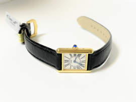 Must de Cartier Tank Quartz Opaline Light Silver Roman Dial Midsize Incl 2 Jaar Cartier Garantie