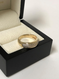 14 K Gouden Bandring 0.25 crt Briljantgeslepen Diamant H / SI2-P1
