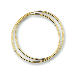 14 K Gouden Oorringen 40 mm Ronde Buis 1,8 mm