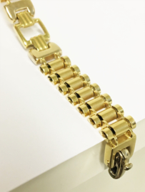 18 K Bicolor Gouden Rolex Schakel Armband - 21,5 cm / 26,5 g