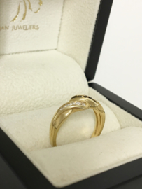 14 K Gouden Fantasie Ring Briljantgeslepen Zirkonia