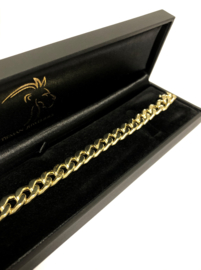 14 K Gouden Gourmet Schakel Armband - 21 cm / 19,6 g / 9 mm