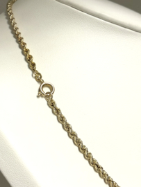 8 Karaat Koord Collier Uitlopend Model - 45 cm / 11 g