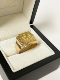 14 K Gouden Heren Ring Adelaar - 5,78 g / Mt 20,5