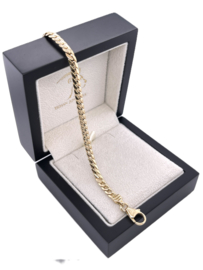 14 K Massief Gouden Gourmet Schakelarmband - 19.5 cm / 4 mm / 10.7 g