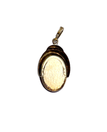 Vintage 14 K Gouden Hanger Ovaal Cabochon Carneool - 3 cm