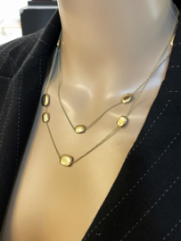 TIRISI Jewelry 18 Karaat Gouden Anker Collier Fantasy Drops - 90 cm
