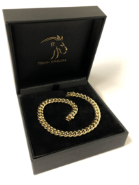 14 K Massief Gouden Gourmet Schakel Armband - 20 cm / 27,6 g / 6,5 mm