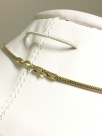 14 K Gouden Slangen Collier (Gevlakt) - 46 cm / 8 g