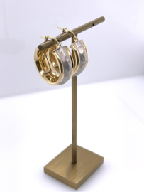 18 Karaat Bicolor Gouden Creolen - 2 cm / 9 mm / 6.3 g