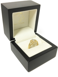 14 Karaat Gouden Strik Ring 0.40 ct Diamant H/SI