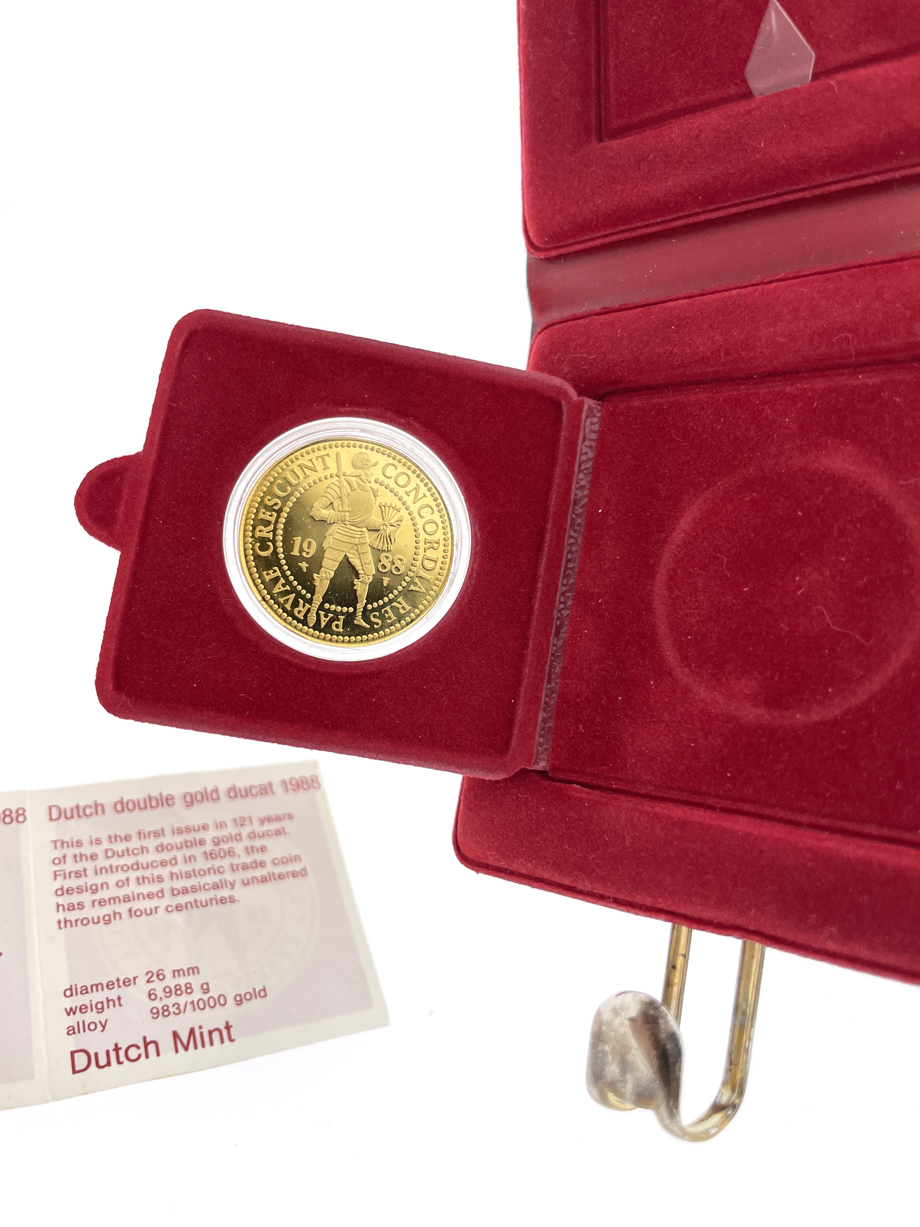 Dubbele Gouden Dukaat 1988 - 23,6 Karaat Goud / In cassette + Certificaat