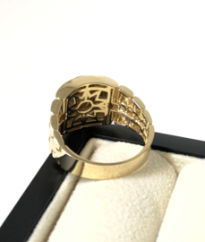 14 K Bicolor Gouden Heren Rolex Ring  - 9,3 g