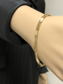18 K Massief Gouden Schakel Armband S - Schakel- 18,5 cm / 16,29 g