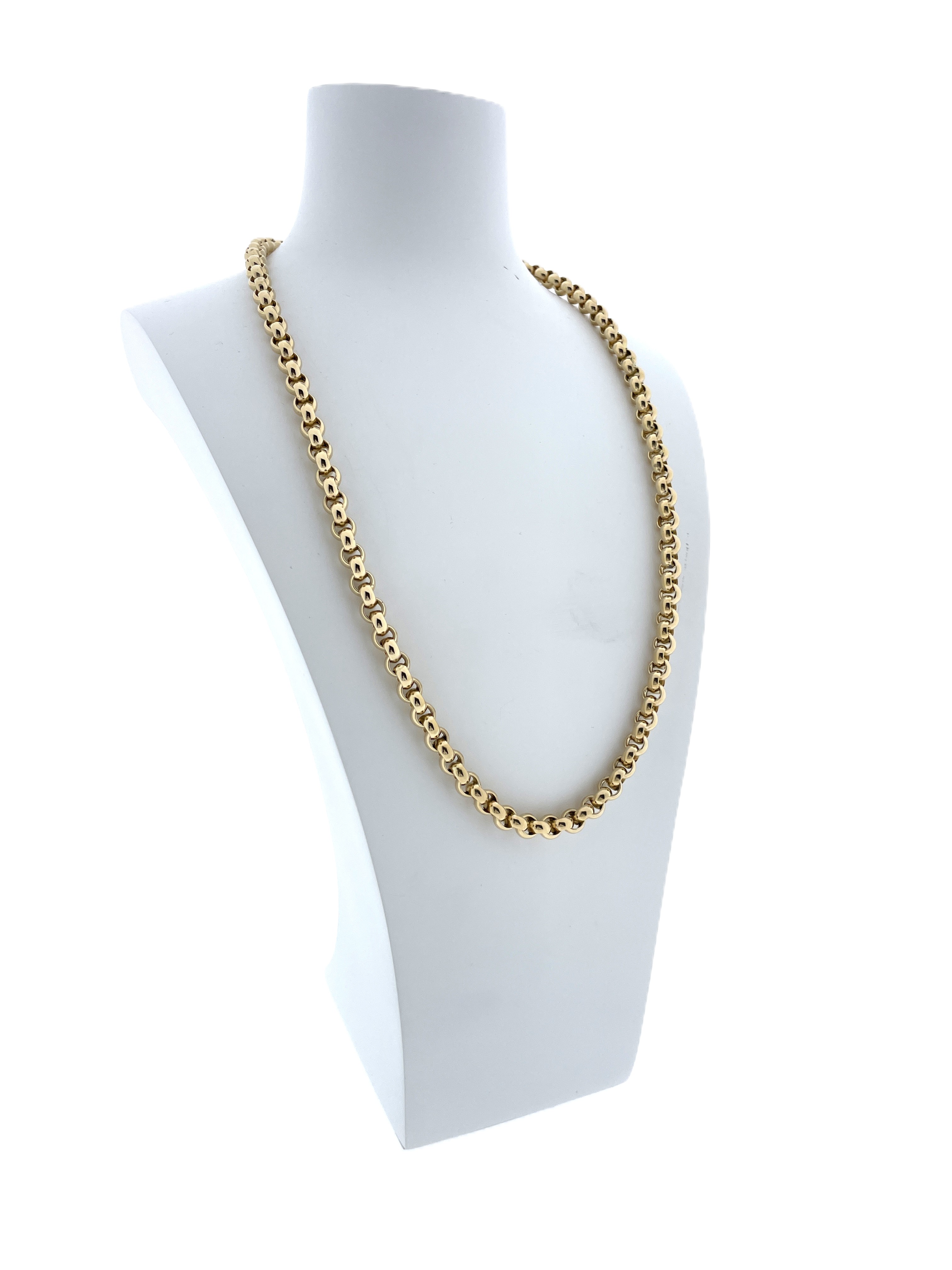 14 Karaat Gouden Jasseron Schakel Collier - 56 cm / 6 mm / 36.8 g