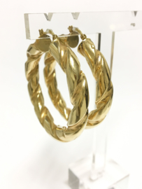 Grote 14 K Gouden Creolen - 5 cm