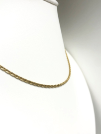 18 K Gouden Vossenstaart Collier - 40 cm / 9,2 g / 2 mm