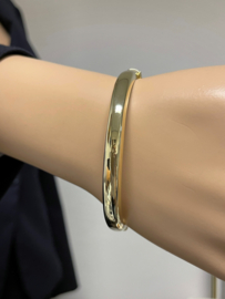 14 K Gouden Scharnier Bangle Draaglengte 18 cm - 15,3 g / 7 mm