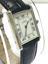 Zilveren Must de Cartier  Tank Quartz - Dames Polshorloge 01475