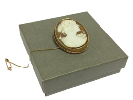 Antiek Gouden Broche Camee Dames Portret 4.5 cm - Jaren '30