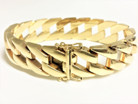 14 K Gouden Grove Schakel Armband