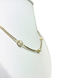 Venetiaans Collier Zoetwater Cultivé Parels - 40/44 cm (Verstelbaar) 12,9 g