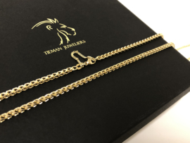 14 K Gouden Vierkante Gourmet Ketting - 80 cm / 27,75 g