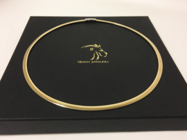 14 K Bicolor Gouden Omega Collier ( tweezijdig) - 45 cm / 21,11 g