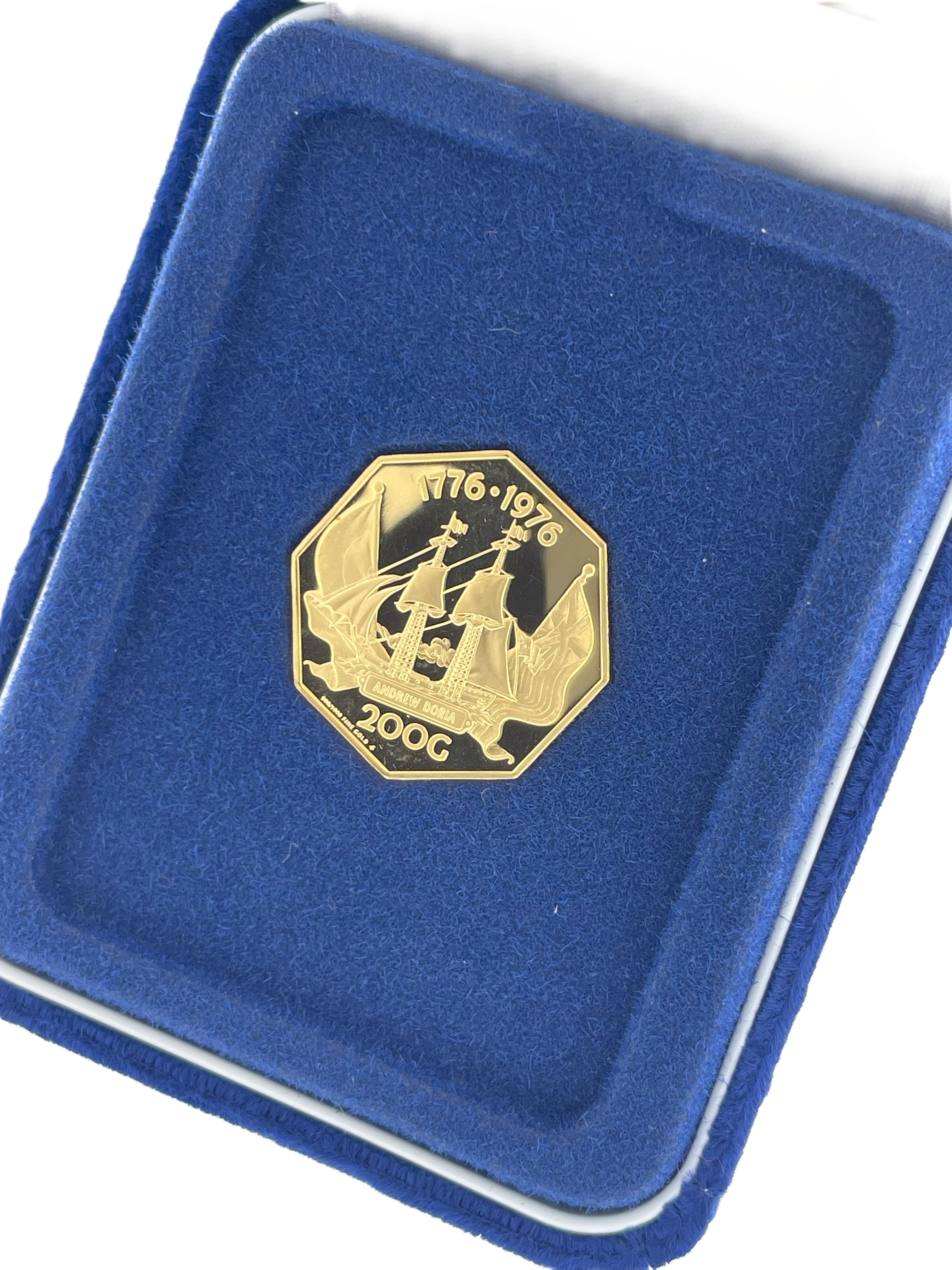 Gouden 200 Gulden Juliana Nederlandse Antillen (Andrew Doria) Proof / Full Set 1976