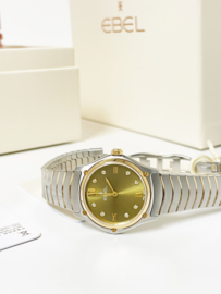 Ebel Sport Classic Wave Metalic Groen Staal Goud - Full Set / Nieuw in Doos